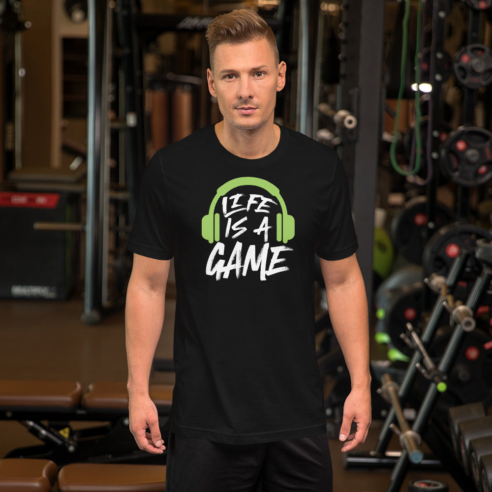 Life Is A Game Black Unisex T-shirt