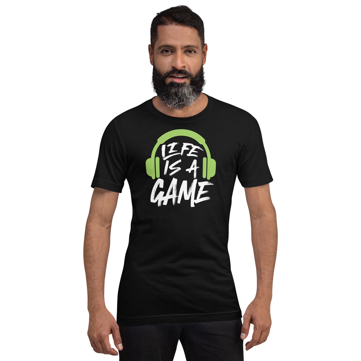 Life Is A Game Black Unisex T-shirt