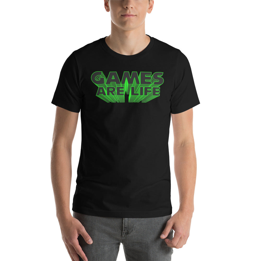 Games Are Life Black Unisex T-shirt