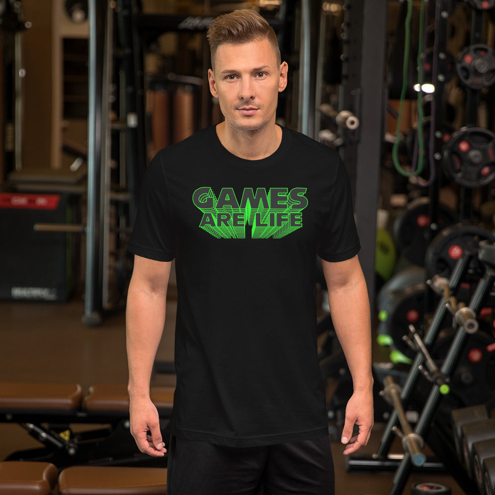 Games Are Life Black Unisex T-shirt
