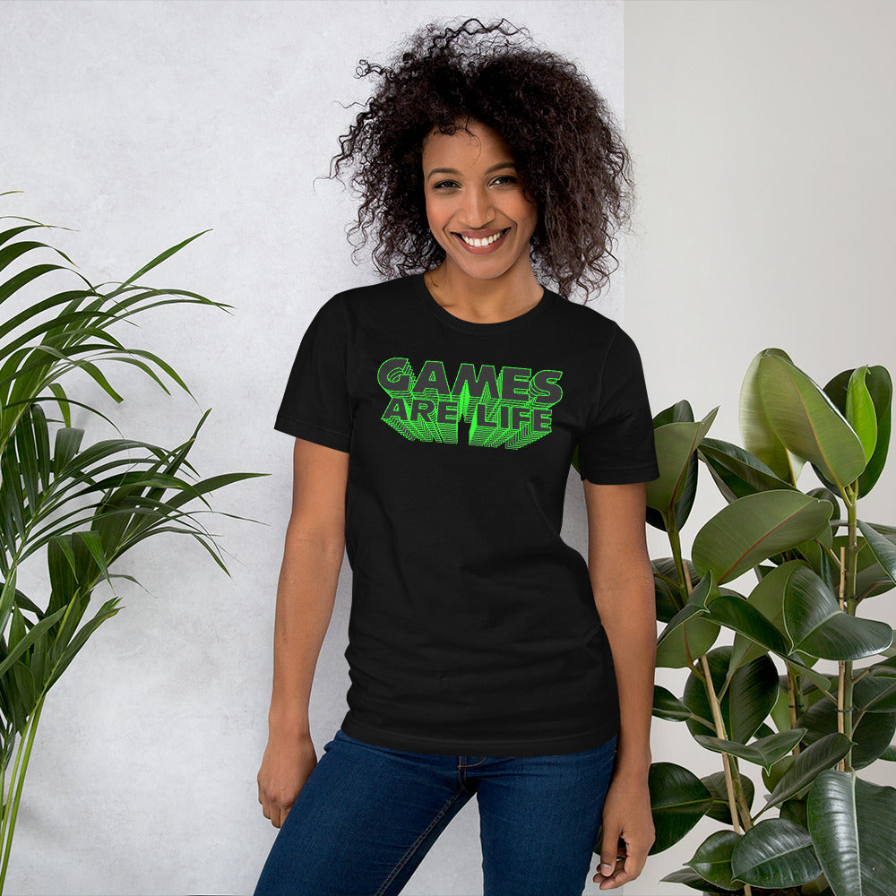 Games Are Life Black Unisex T-shirt