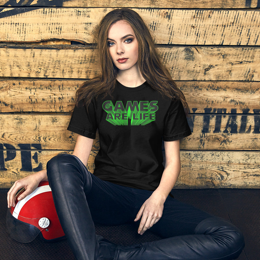 Games Are Life Black Unisex T-shirt