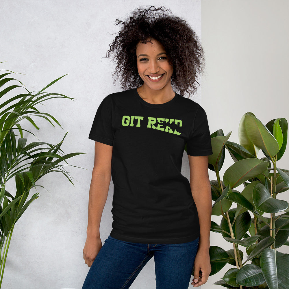 Git Rekd Green on Black Unisex T-shirt