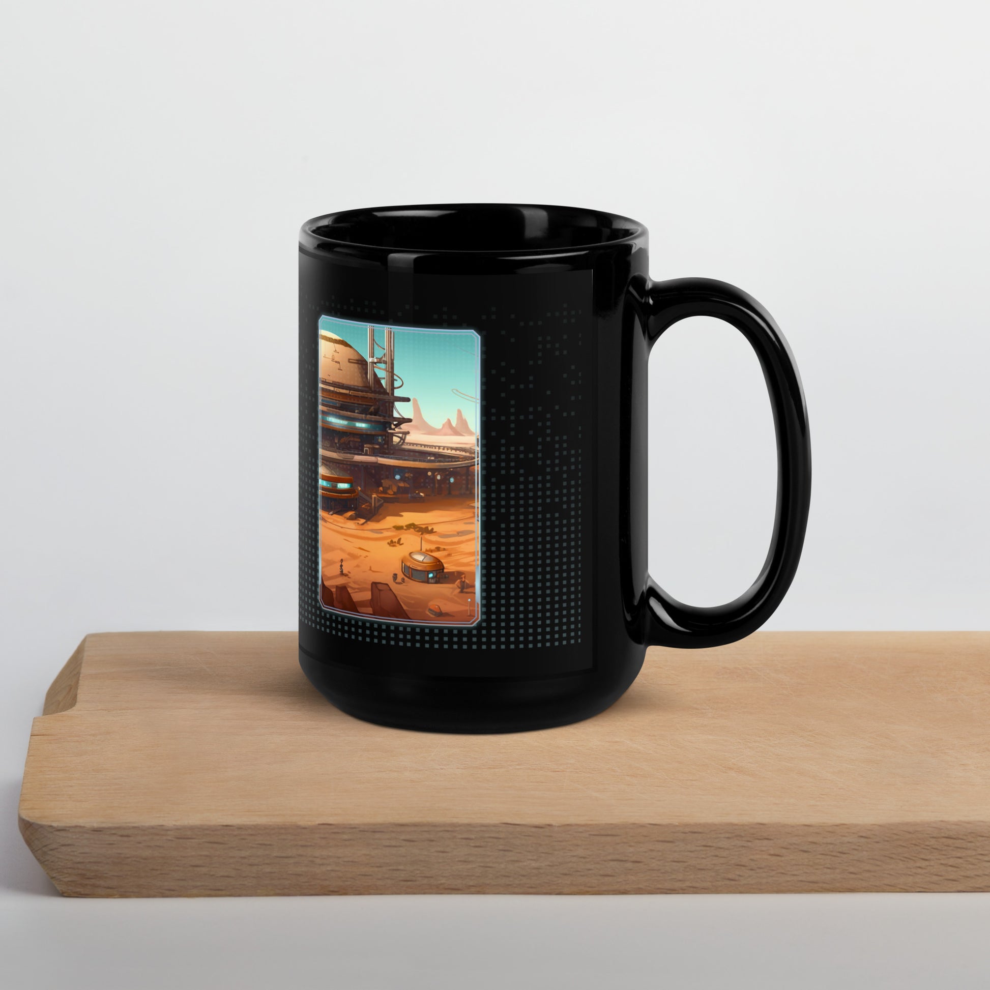 STARVIN MARTIAN Outpost Black Mug
