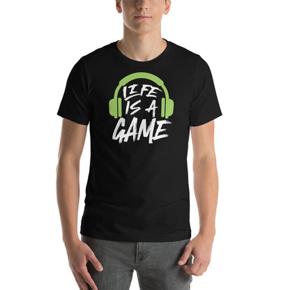 Life Is A Game Black Unisex T-shirt