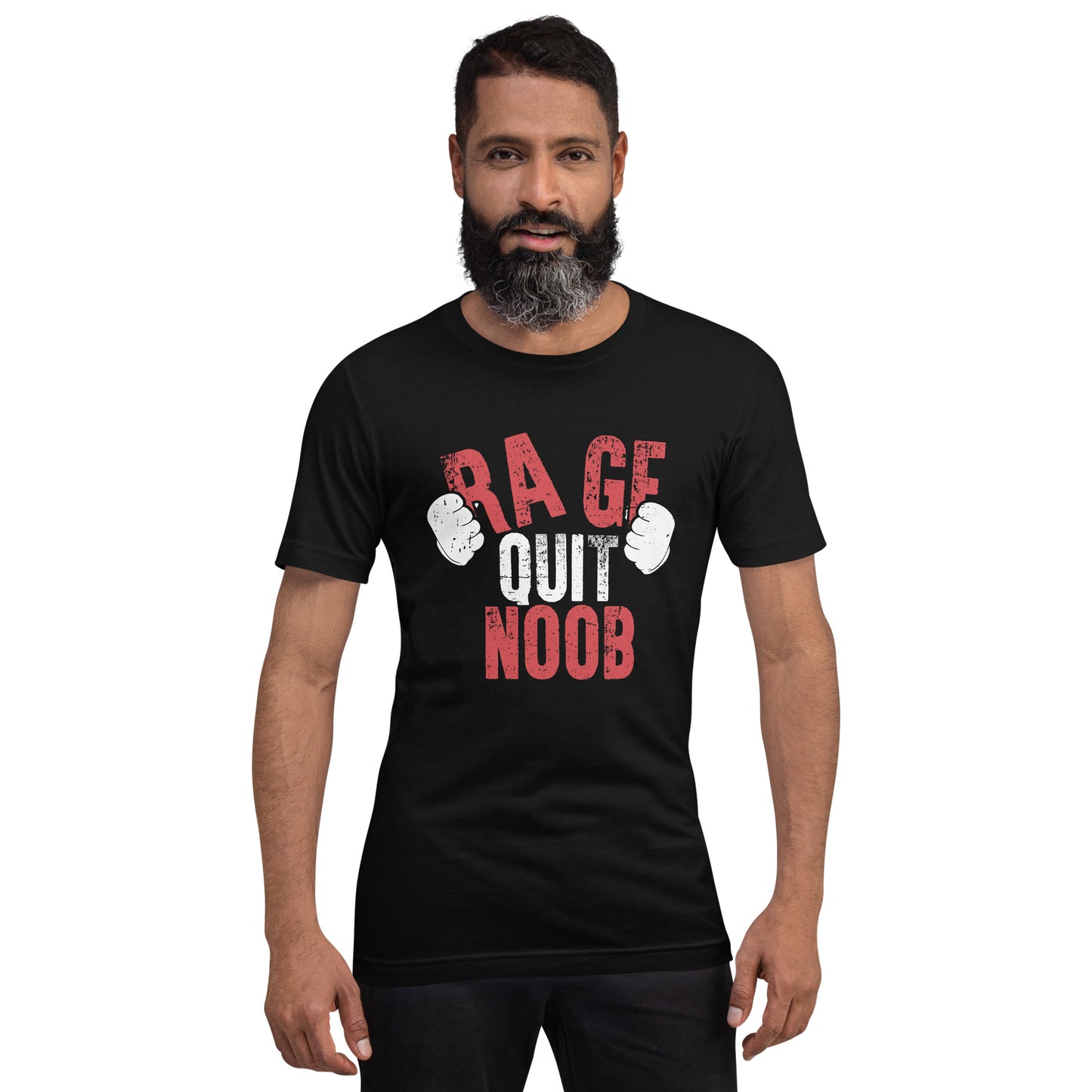 Rage Quit Red on Black Unisex T-shirt