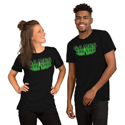 Games Are Life Black Unisex T-shirt